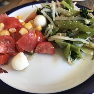 トマトとモッツァレラチーズの和え物サラダ